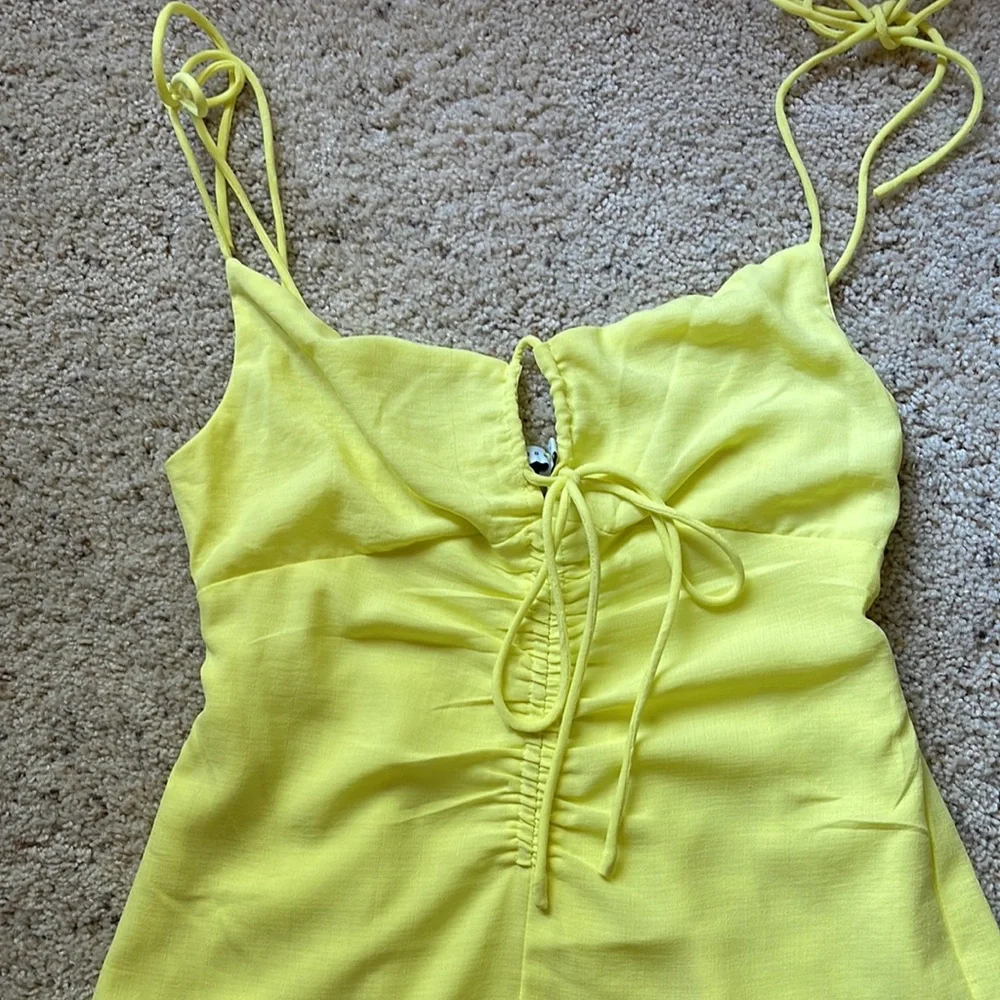 Bright Yellow Mini Dress- Lush brand/size small - Picture 3 of 7